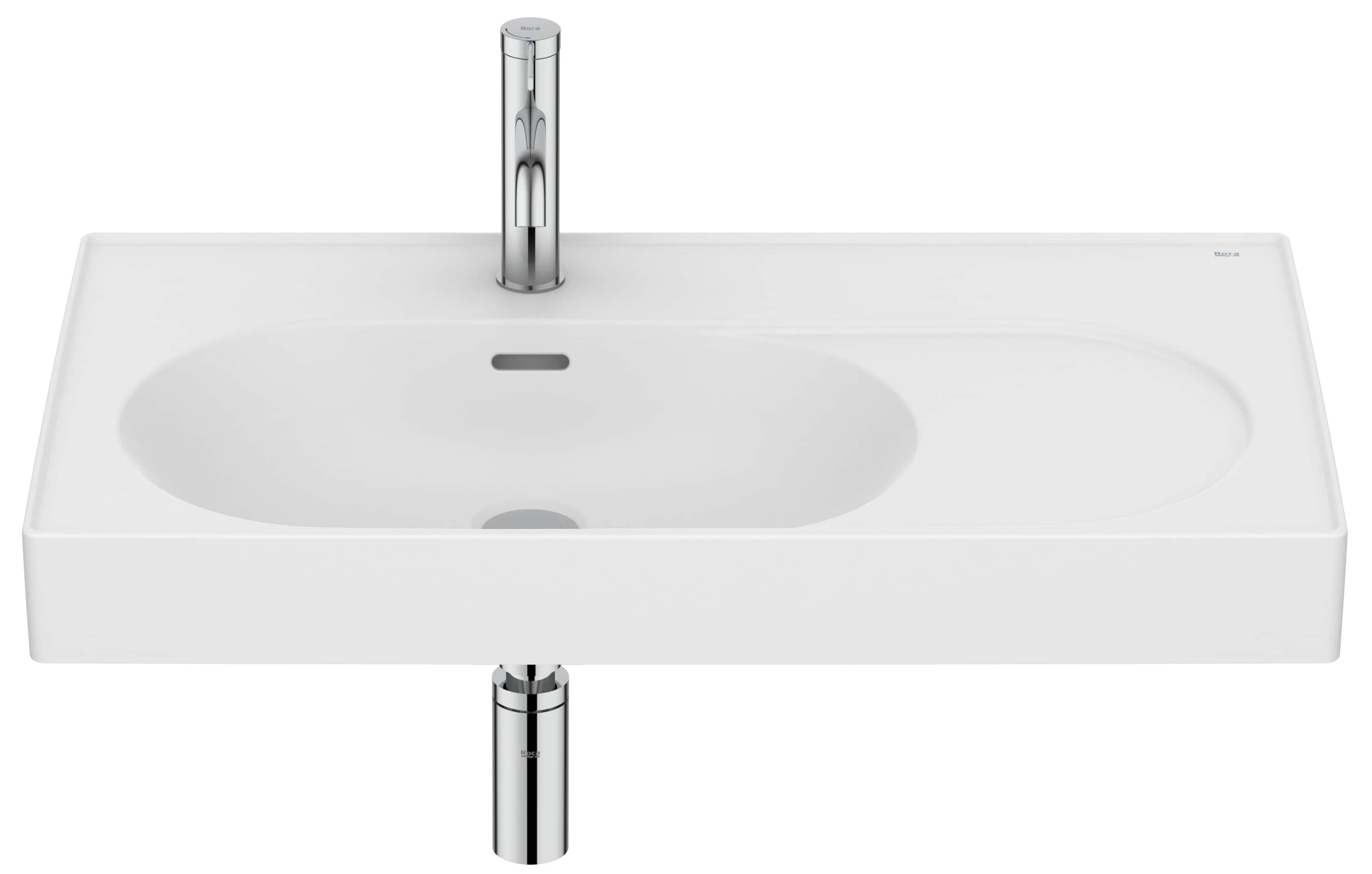 Roca Meridian mosdótál 80x46 cm négyszögletes klasszikus-beépíthető fehér matt A327743620
