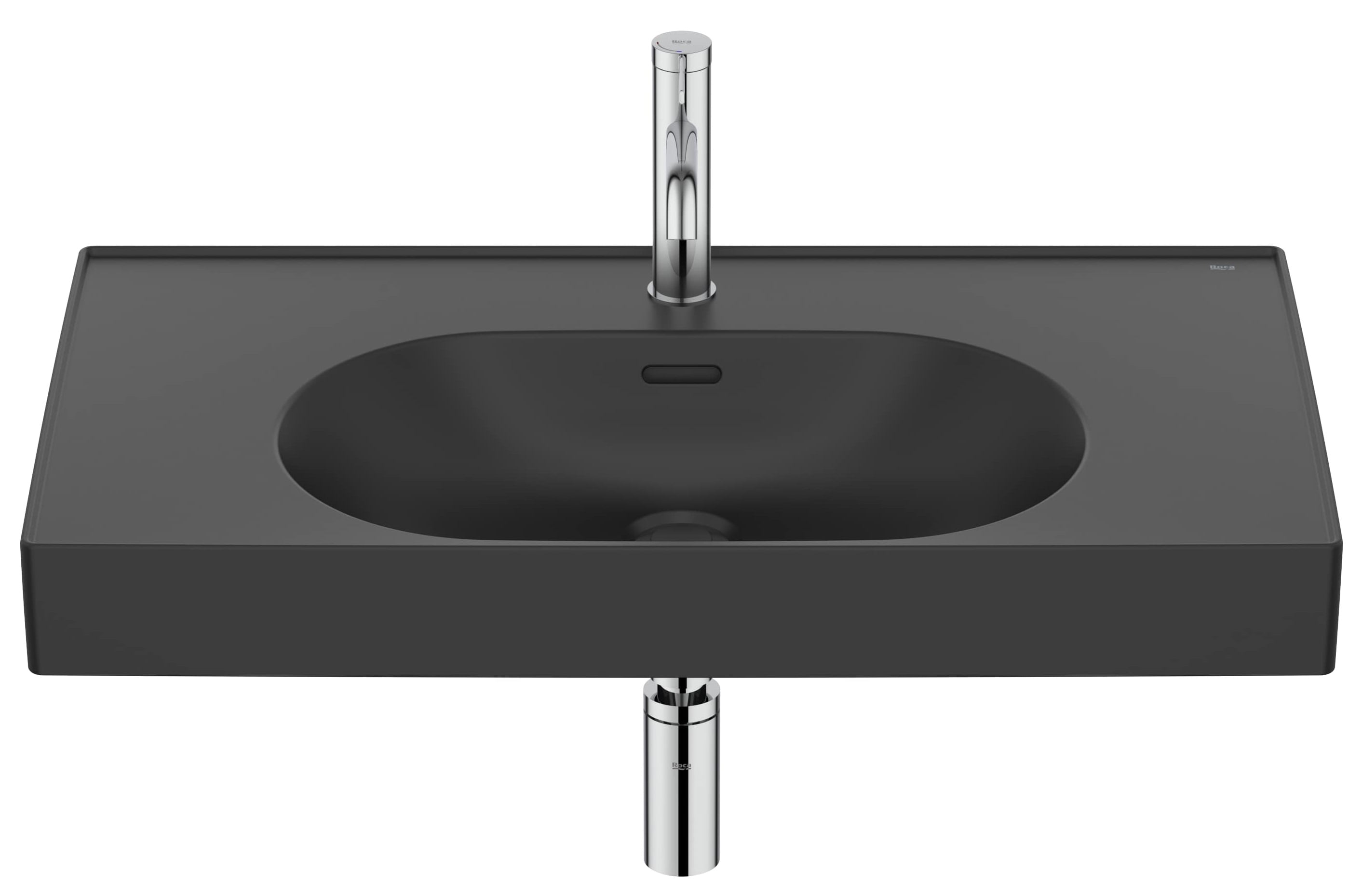 Roca Meridian mosdótál 80x46 cm négyszögletes klasszikus-beépíthető fekete A327745080