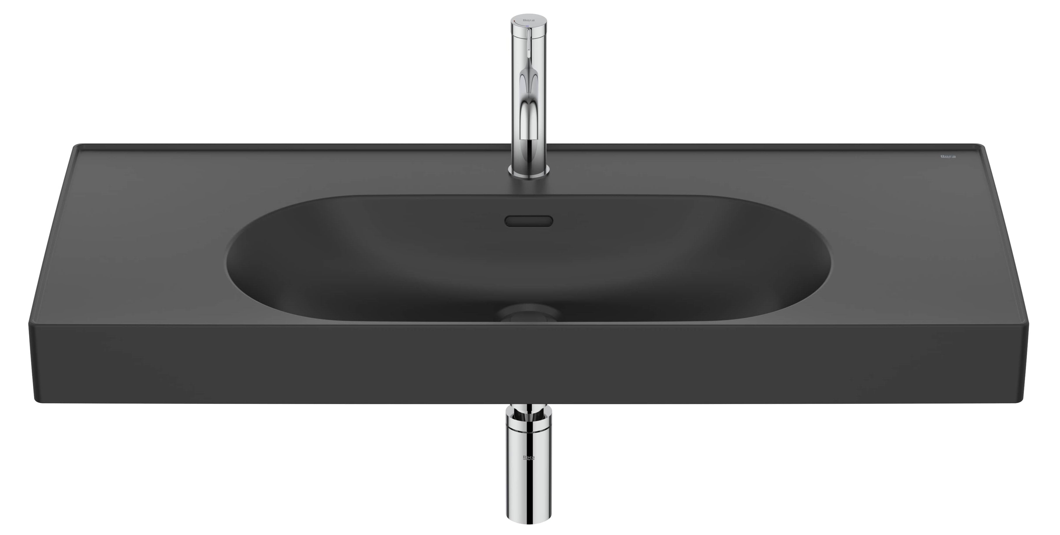 Roca Meridian mosdótál 100x46 cm négyszögletes klasszikus-beépíthető fekete A327746080