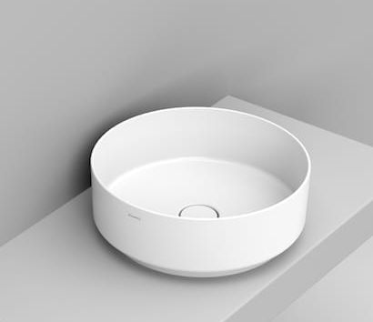 Ceramica Dolomite Noemi mosdótál 44x44 cm kerek mosdótálak fehér fényes D310501
