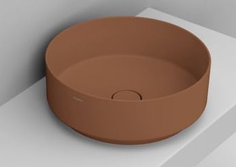 Ceramica Dolomite Noemi mosdótál 44x44 cm kerek mosdótálak barna/bézs matt D310561