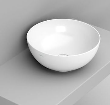 Ceramica Dolomite Noemi mosdótál 44x44 cm kerek mosdótálak fehér fényes D310601