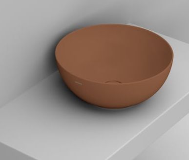 Ceramica Dolomite Noemi mosdótál 44x44 cm kerek mosdótálak barna/bézs matt D310661