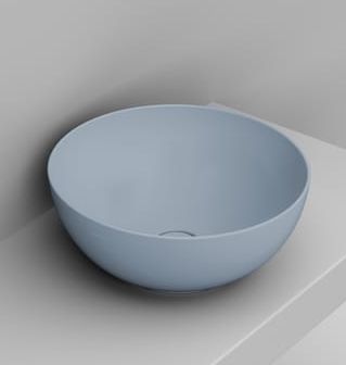 Ceramica Dolomite Noemi mosdótál 44x44 cm kerek mosdótálak kék matt D310671