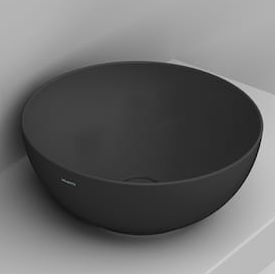 Ceramica Dolomite Noemi mosdótál 44x44 cm kerek mosdótálak fekete matt D310681
