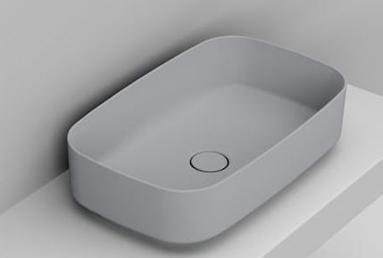 Ceramica Dolomite Noemi mosdótál 62x38 cm négyszögletes mosdótálak szürke/kő matt D311045