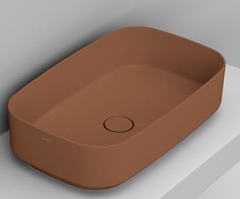 Ceramica Dolomite Noemi mosdótál 62x38 cm négyszögletes mosdótálak barna/bézs matt D311061