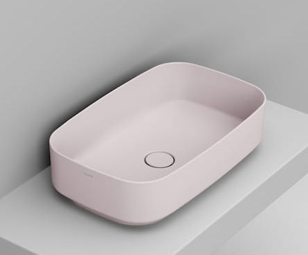 Ceramica Dolomite Noemi mosdótál 62x38 cm négyszögletes mosdótálak rózsaszín matt D311065