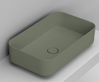 Ceramica Dolomite Noemi mosdótál 64x38.5 cm négyszögletes mosdótálak zöld D311275