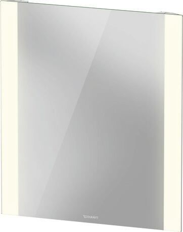 Duravit Light & Mirrors tükör 60x70 cm négyszögletes világítással fehér LM7865000000000