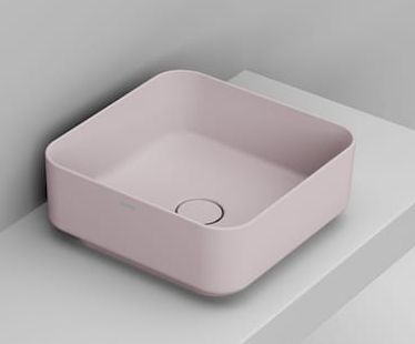 Ceramica Dolomite Noemi mosdótál 40x40 cm négyzet mosdótálak rózsaszín matt D311765