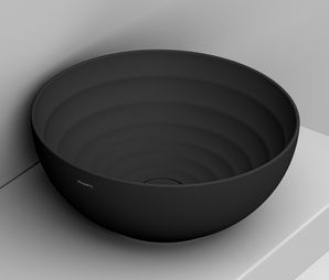 Ceramica Dolomite MOVE mosdótál 44x44 cm kerek mosdótálak fekete D310781
