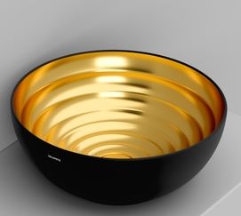 Ceramica Dolomite MOVE mosdótál 44x44 cm kerek mosdótálak fekete matt D3107NO