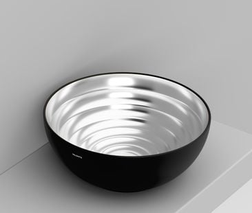 Ceramica Dolomite MOVE mosdótál 44x44 cm kerek mosdótálak fekete D3107NA