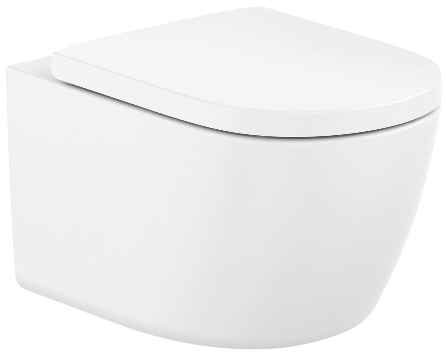 Roca Meridian wc csésze és deszka készlet függesztett perem nélkül mély öblítéssel fehér fényes A34H741000
