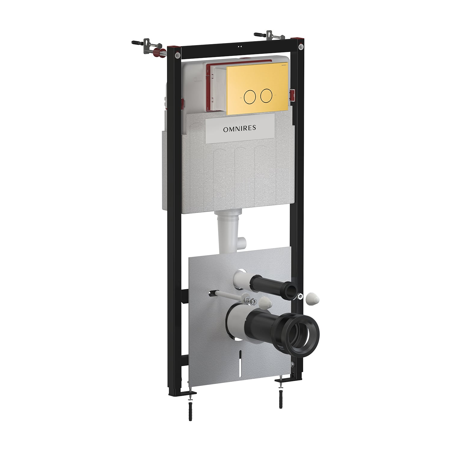 Omnires Eco Flush Set falsík alatti keret öblítőgombbal függő csészéhez STFWCECO1R45-RGLB