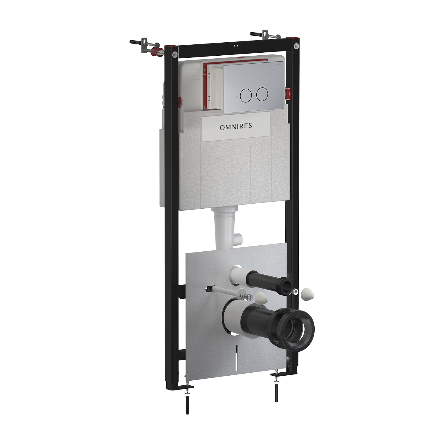 Omnires Eco Flush Set falsík alatti keret öblítőgombbal függő csészéhez STFWCECO1R45-RNI