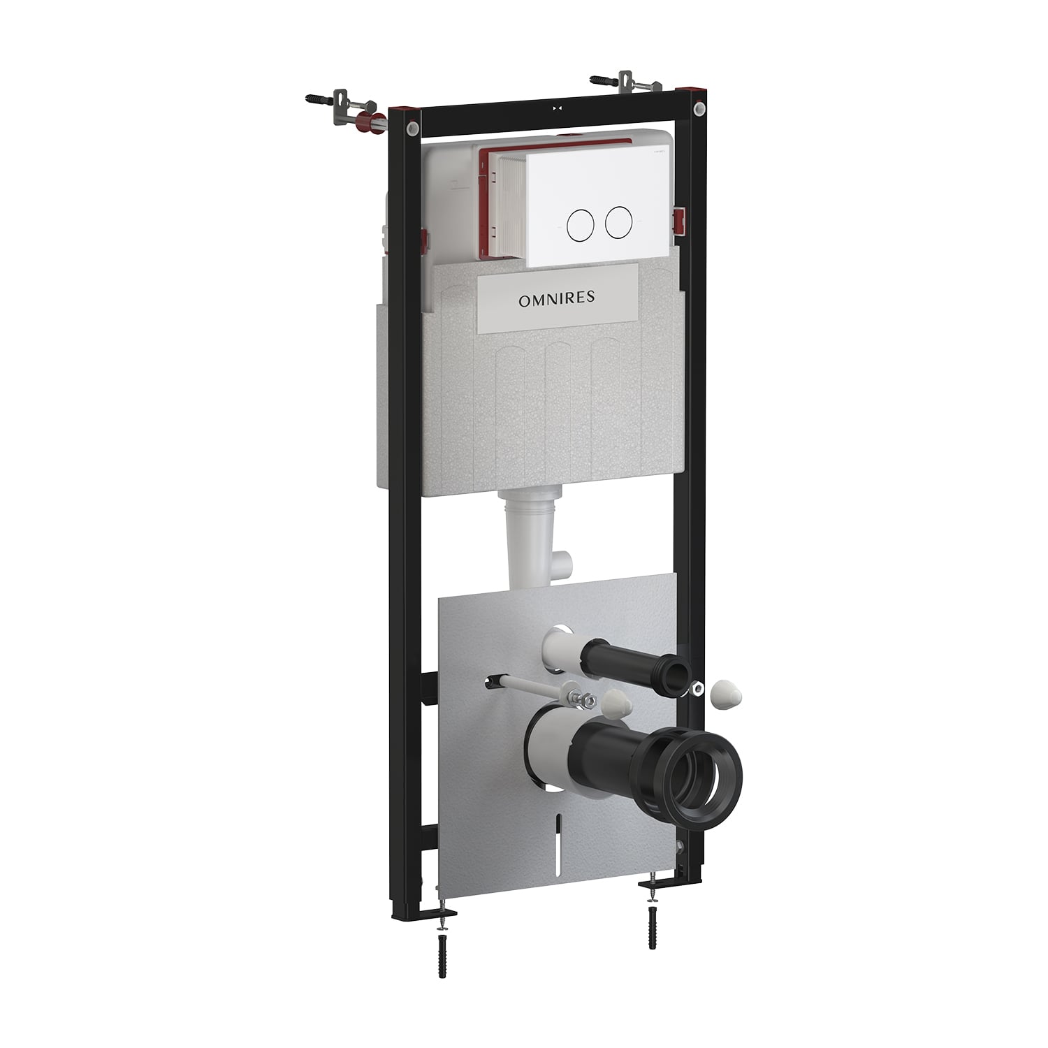 Omnires Eco Flush Set falsík alatti keret öblítőgombbal függő csészéhez STFWCECO1R45-RWM