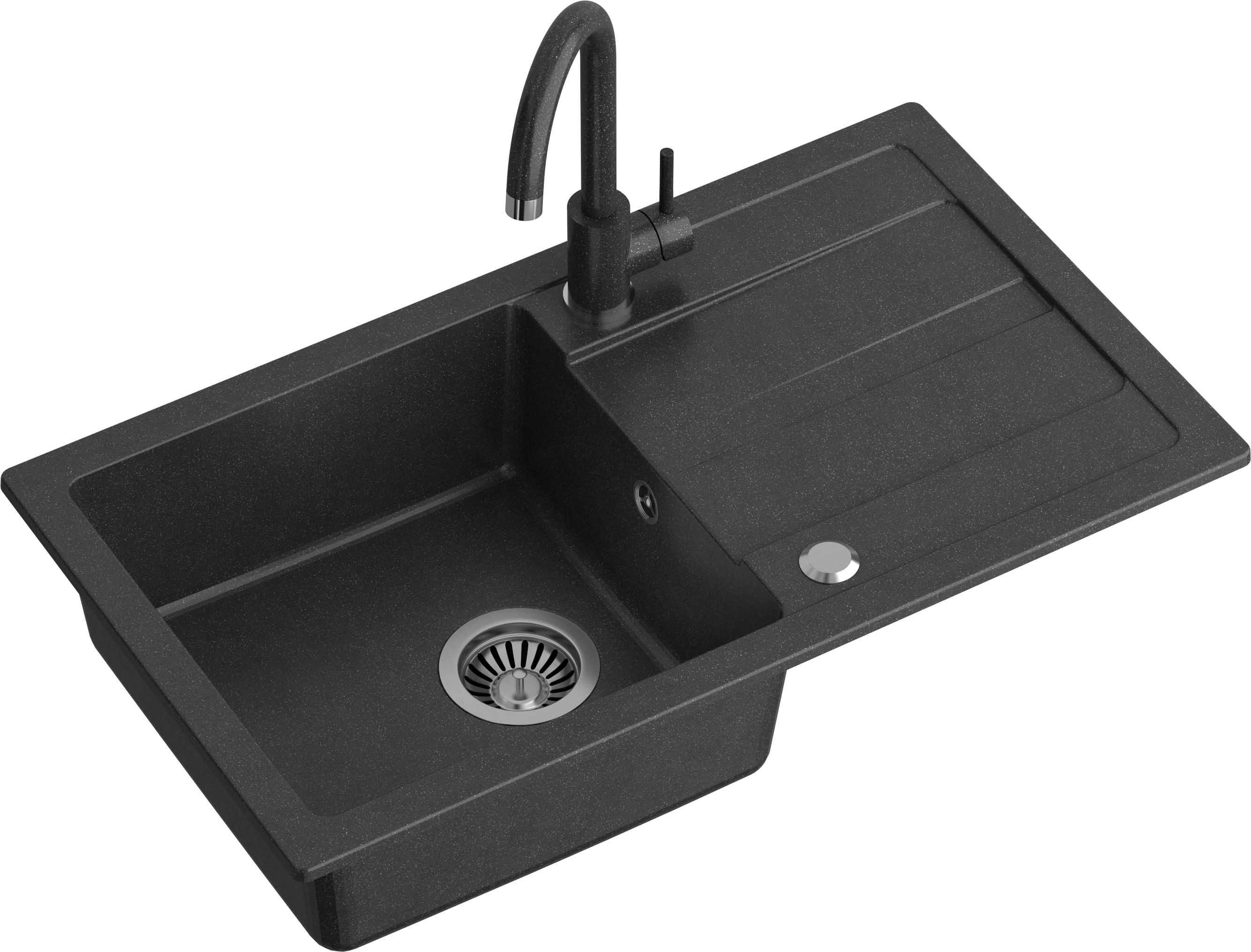 Quadron Go Max mosogató csapteleppel fekete/fekete LA_TQ7744GMCZ