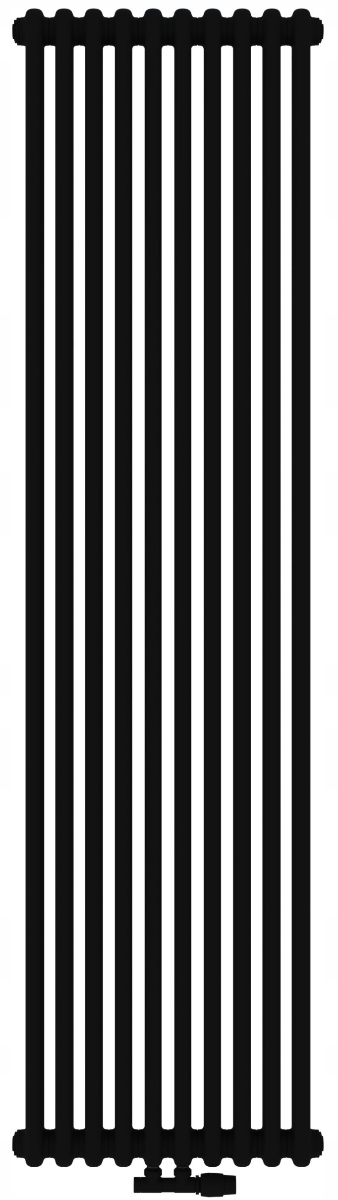 Irsap Tesi 2 szobai radiátor 200x45 cm podłączenie alsó fekete IRS-TES-2200-10-K1-5