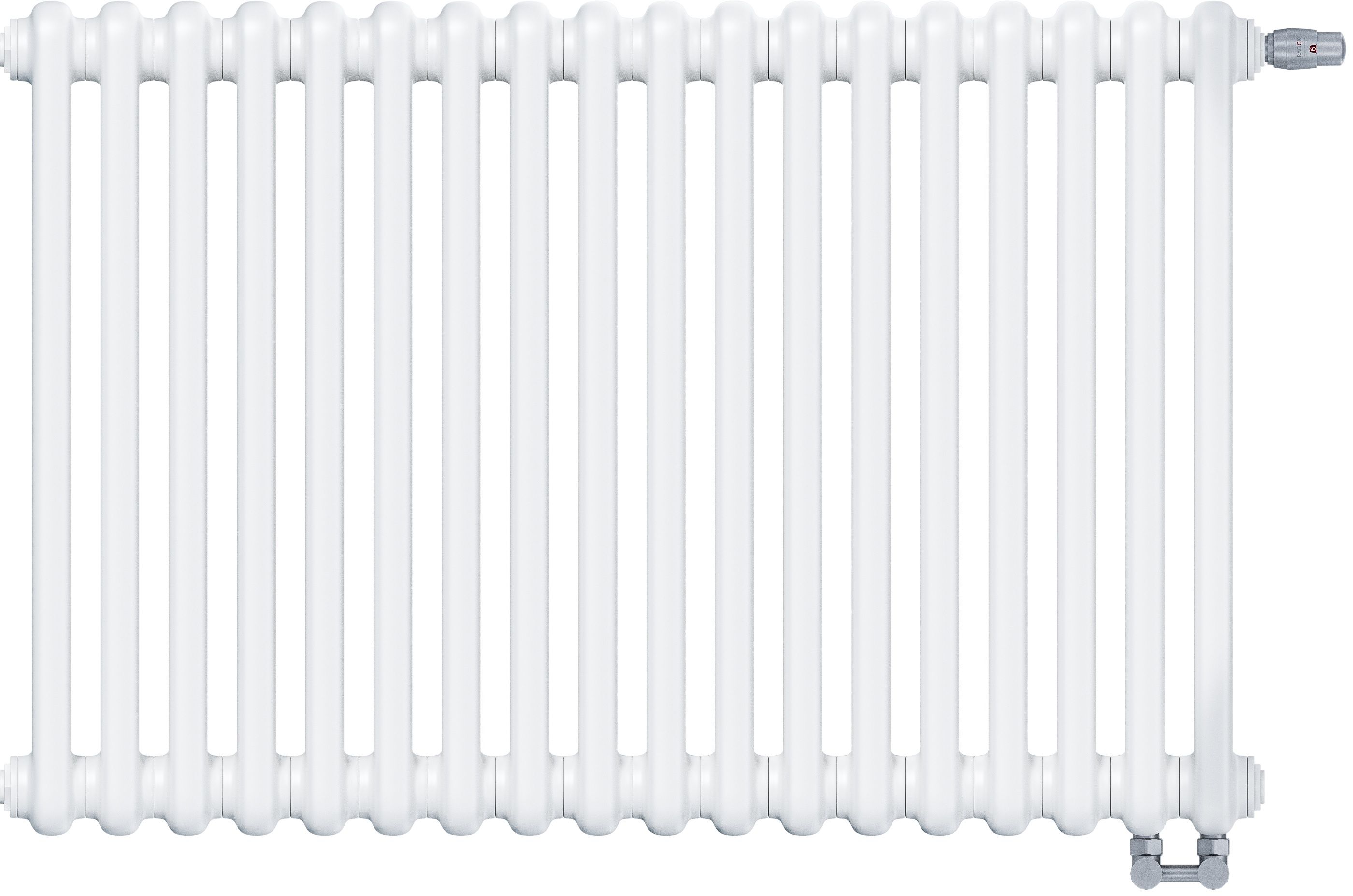 Irsap Tesi 2 szobai radiátor 56.5x81 cm podłączenie alsó fehér IRS-TES-2056-18-B-25