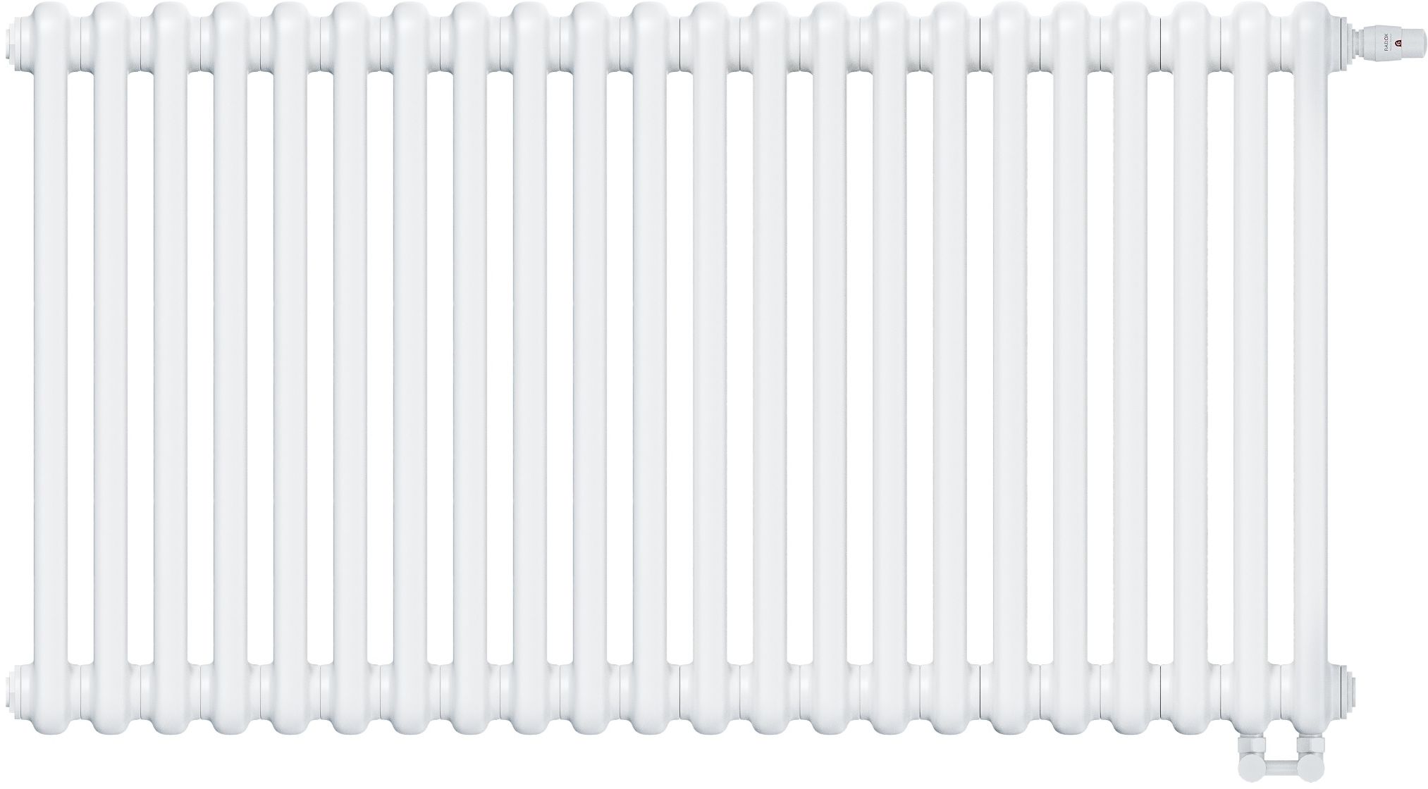 Irsap Tesi 2 szobai radiátor 56.5x99 cm podłączenie alsó fehér IRS-TES-2056-22-B25