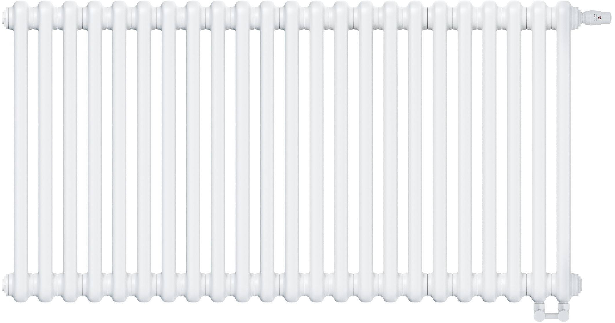 Irsap Tesi 2 szobai radiátor 56.5x103.5 cm podłączenie alsó fehér IRS-TES-2056-23-B25