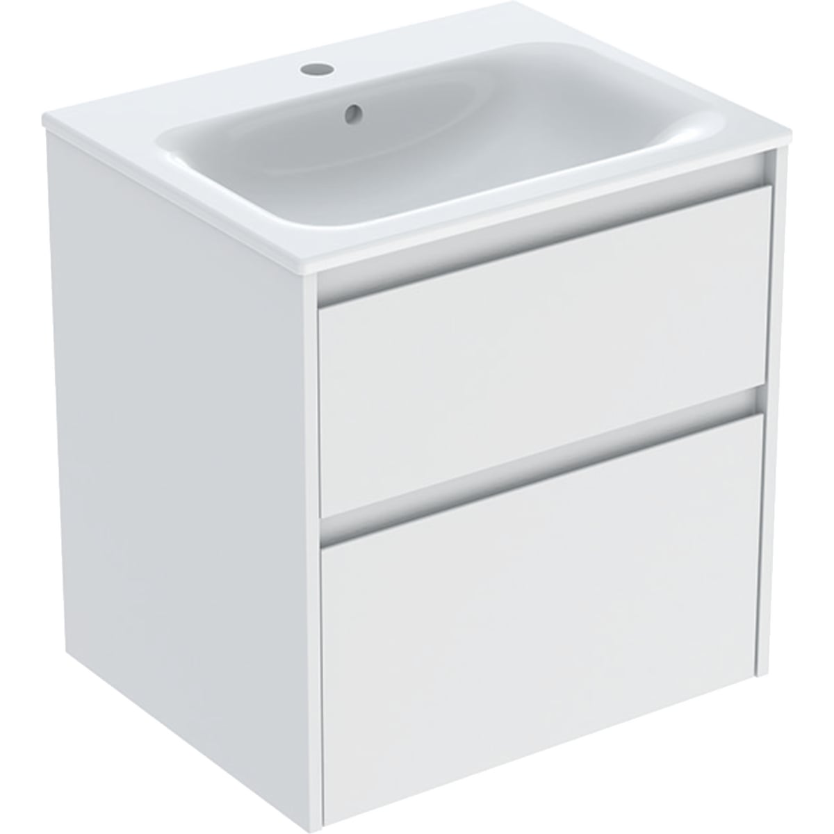 Geberit Selnova Square mosdó szekrénnyel 60 cm fehér 504.138.00.1