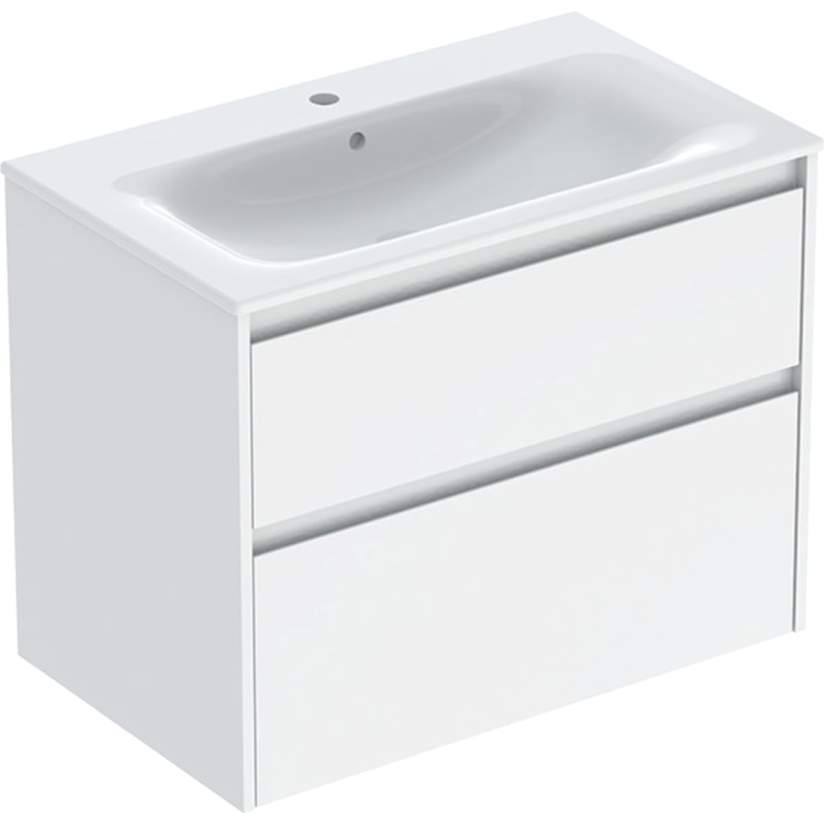Geberit Selnova Square mosdó szekrénnyel 80 cm fehér 504.139.01.1