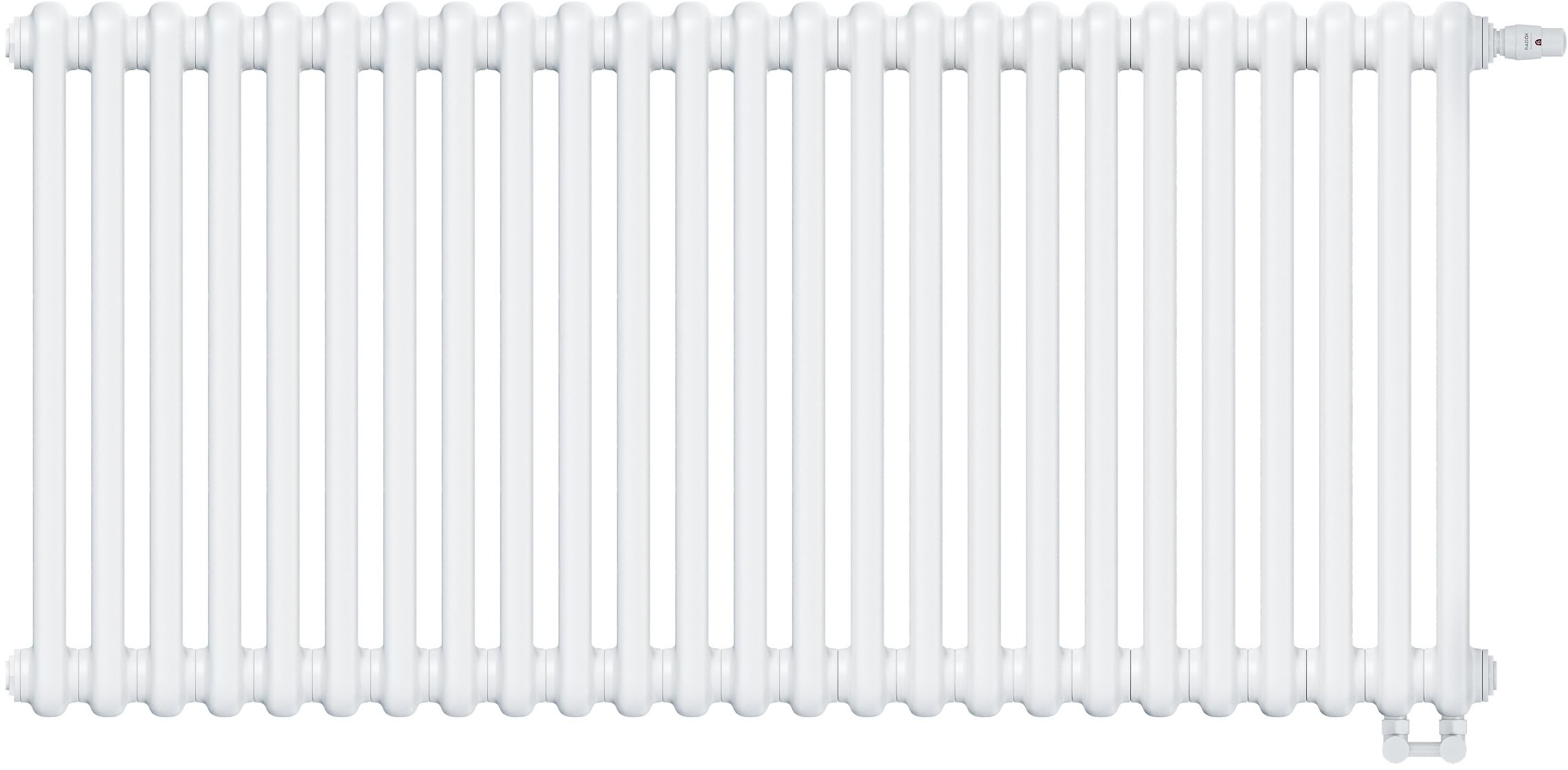 Irsap Tesi 2 szobai radiátor 126x56.5 cm podłączenie alsó fehér IRS-TES-2056-28.B.V