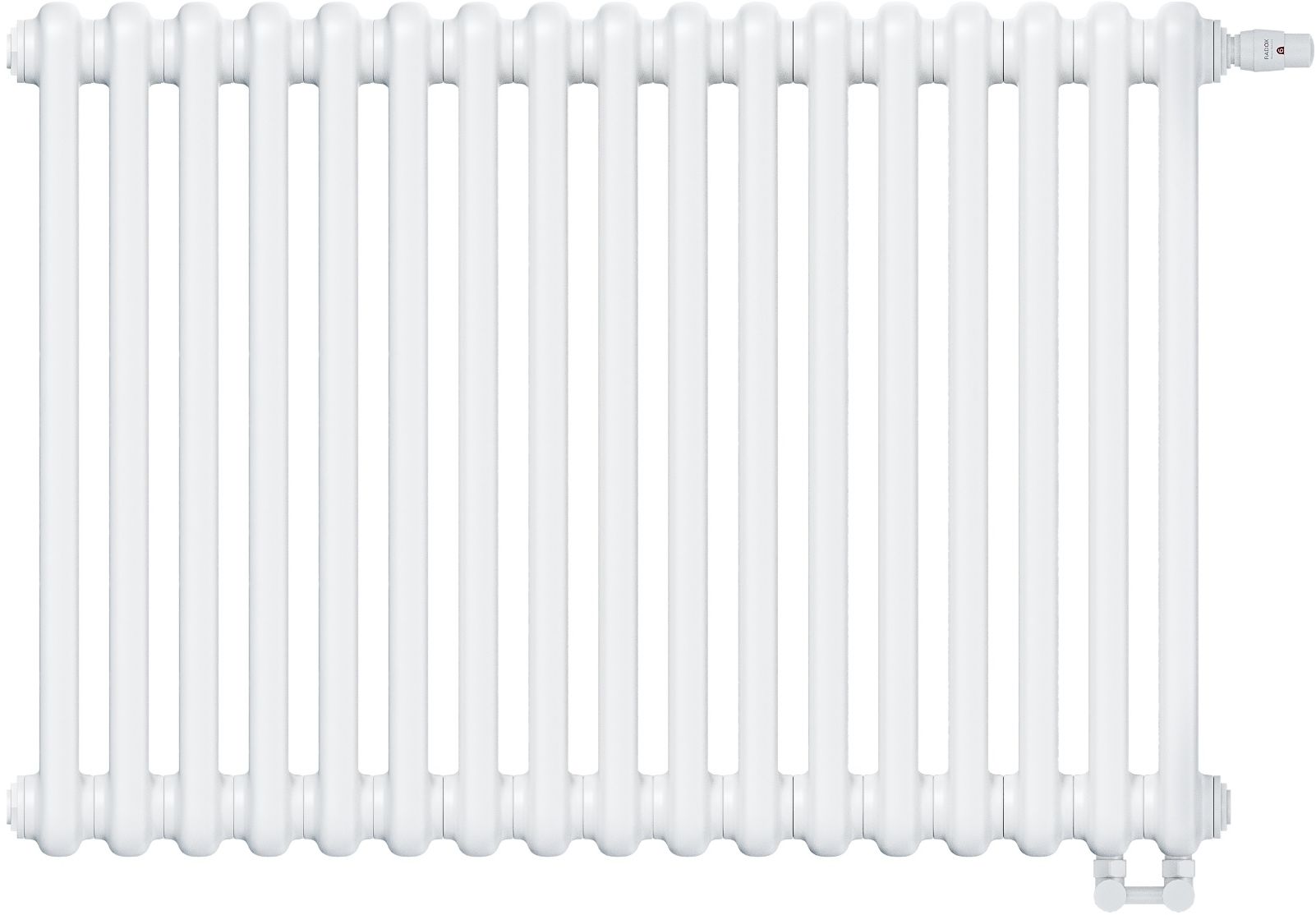 Irsap Tesi 2 szobai radiátor 60x76.5 cm podłączenie alsó fehér IRS-TES-2060-17-B25
