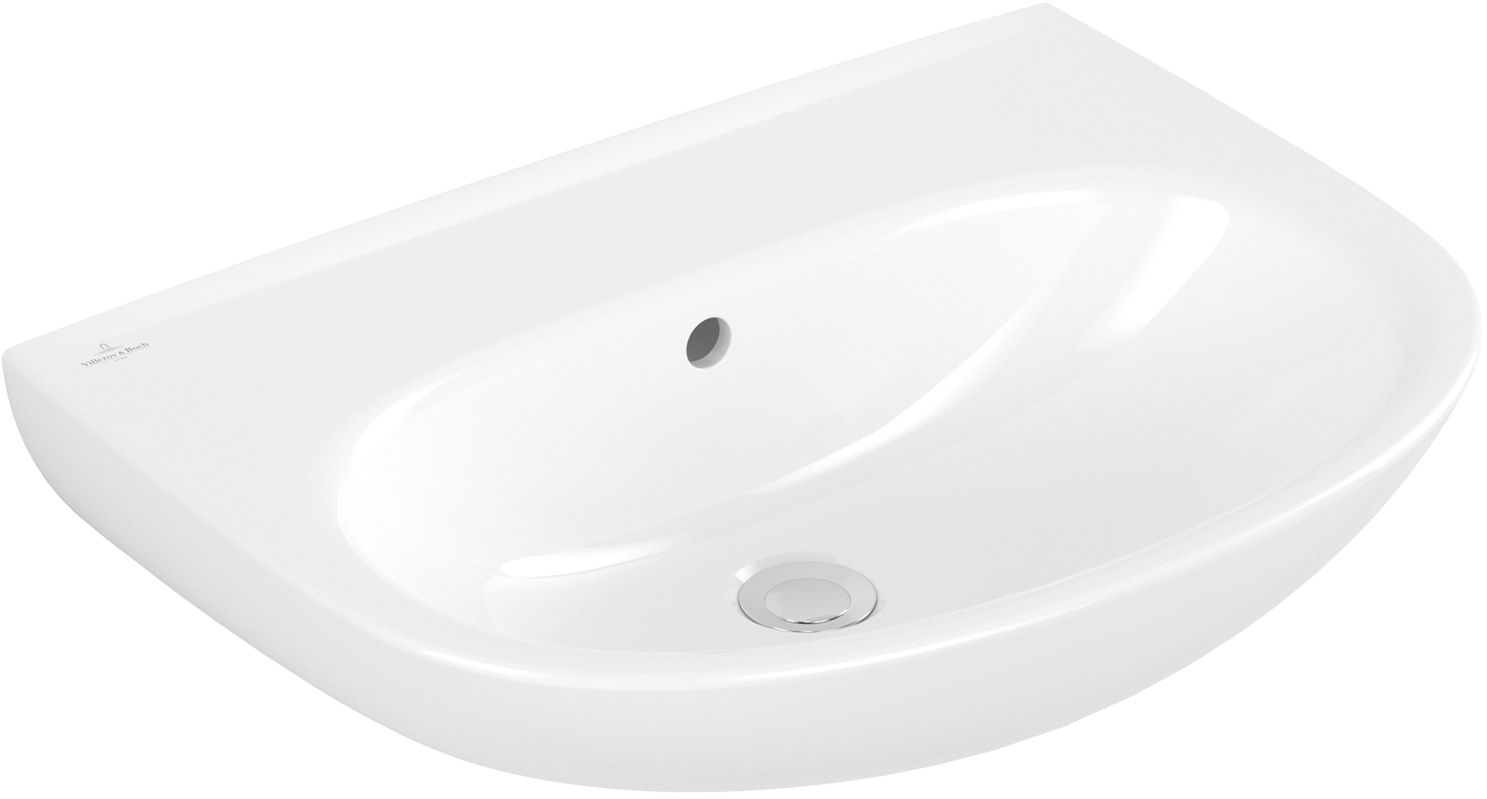 Villeroy & Boch O.Novo mosdótál 60x46 cm félkör alakú klasszikus fehér 4A4062R1