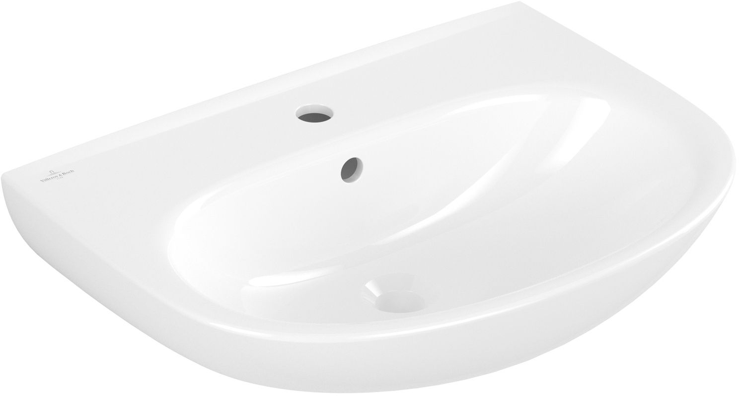 Villeroy & Boch O.Novo mosdótál 60x46 cm félkör alakú klasszikus fehér fényes 4A4060R1
