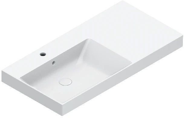 Catalano Zero mosdótál 100x50 cm négyszögletes klasszikus-süllyesztett-alulról beépíthető fehér fényes 0121041001