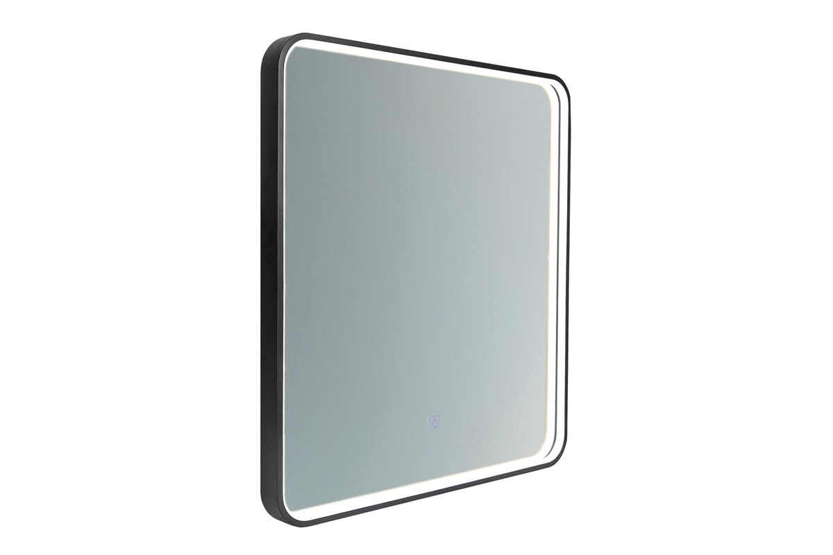 Comad Vega tükör 60x65 cm négyszögletes világítással fekete VEGA LU LED 60