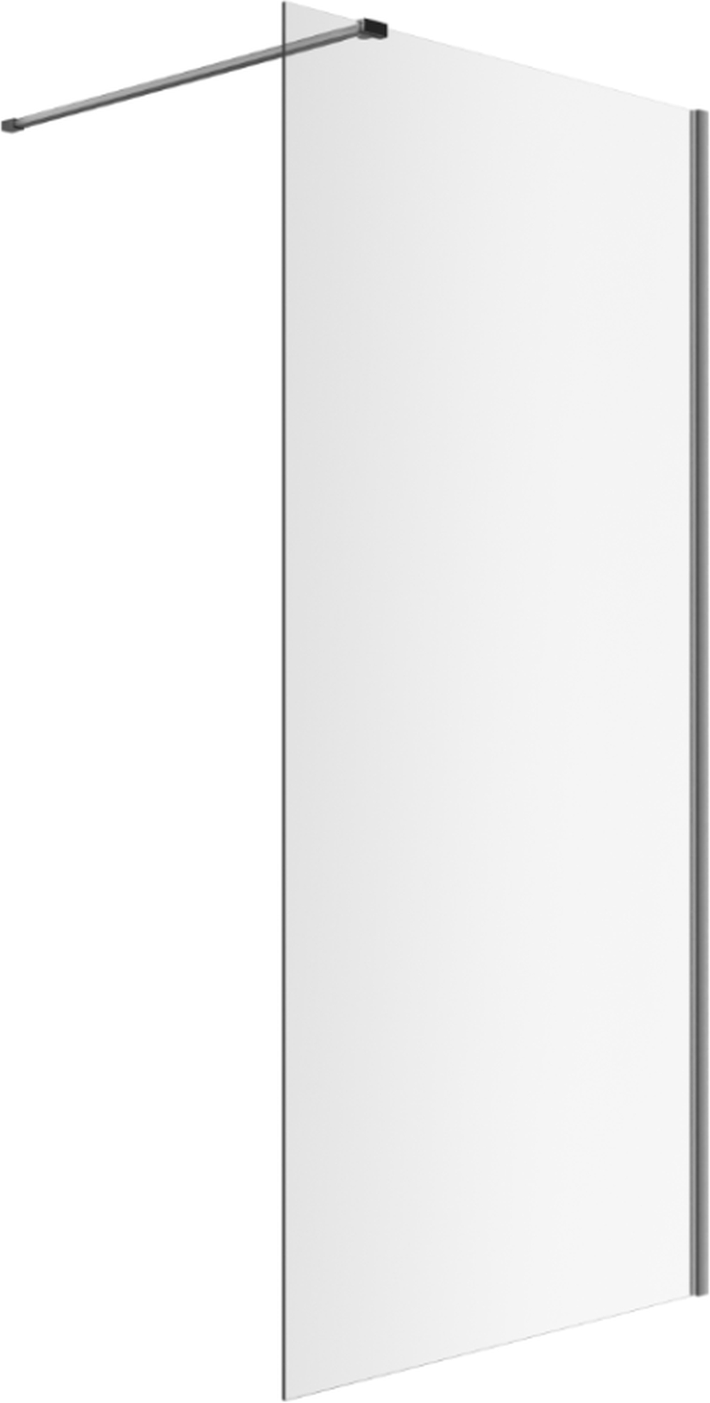 Excellent Vidoq zuhanykabin fal walk-in 120 cm grafit csiszolt/átlátszó üveg KAEX.1506.1200.LP.AB