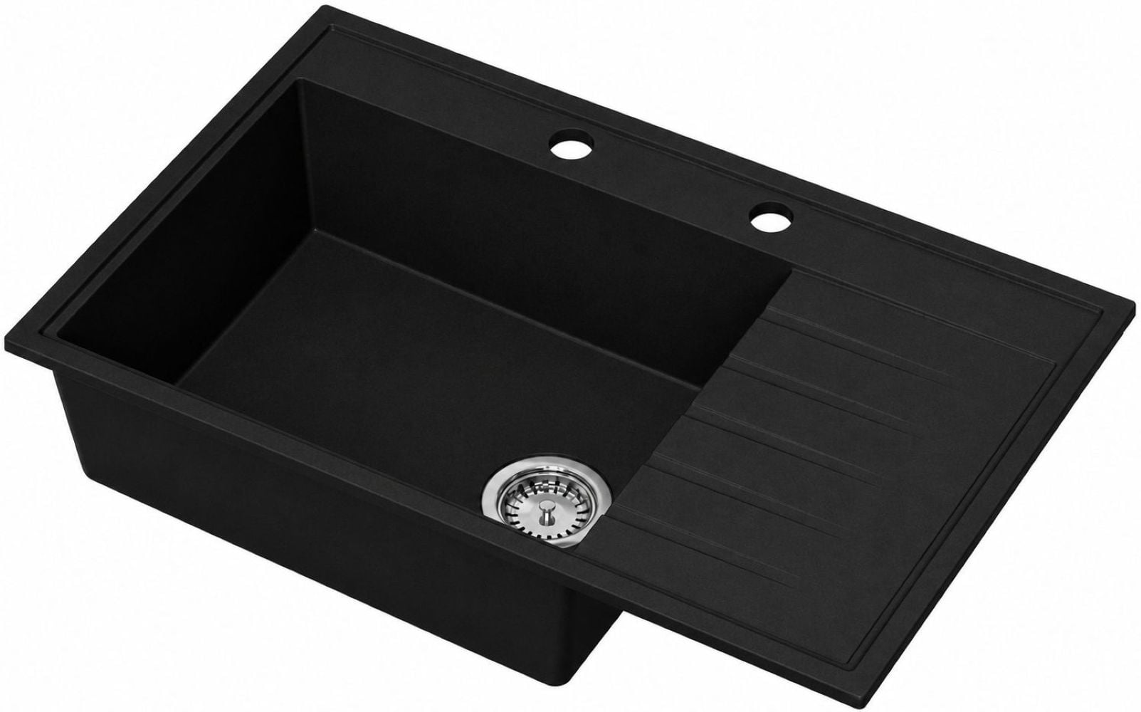 Ruvetti Axel 160 K gránit mosogató 79x50 cm fekete 3001AXK_BC160K_W