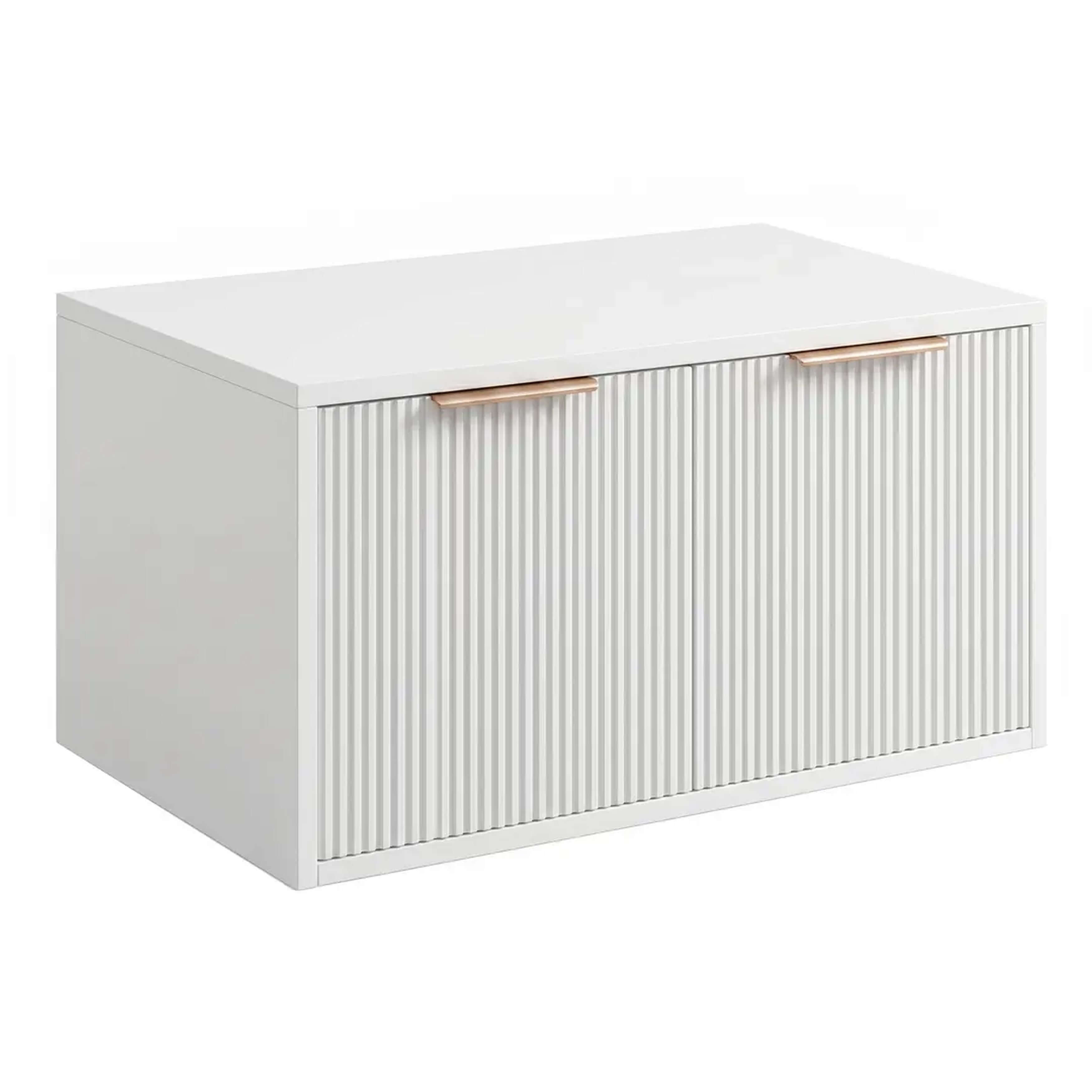 Rea Core szekrény 80x47x40 cm mosdókagyló alá akasztható fehér REA-M0401