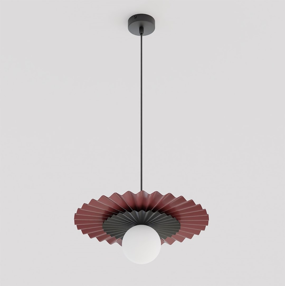 Emibig Umbra függőlámpa 1x8 W fekete-burgundi 1732/1