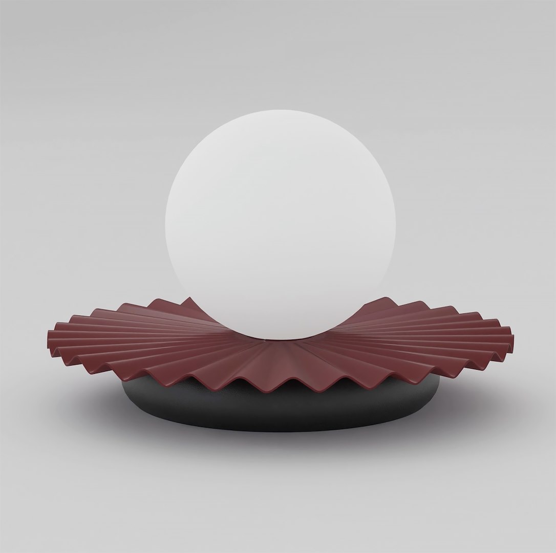 Emibig Umbra asztali lámpa 1x8 W fekete-burgundi 1732/LN1