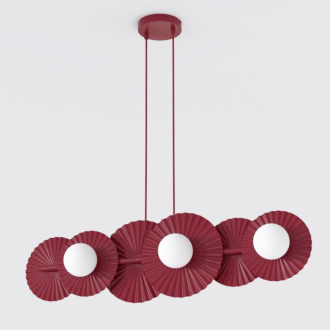 Emibig Umbra függőlámpa 6x8 W burgundi 1729/6