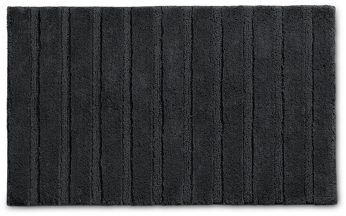 Kela Megan fürdőszoba szőnyeg 100x60 cm négyszögletes fekete 24714