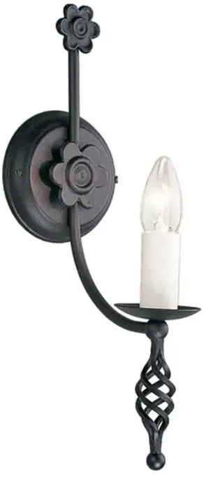 Elstead Lighting Belfry oldalfali lámpa 1x60 W fekete BY1-BLACK