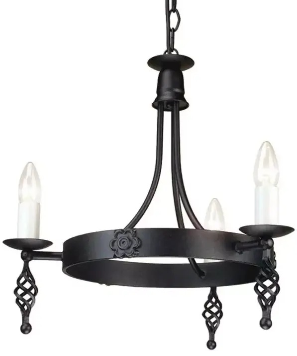 Elstead Lighting Belfry függőlámpa 3x60 W fekete BY3-BLACK