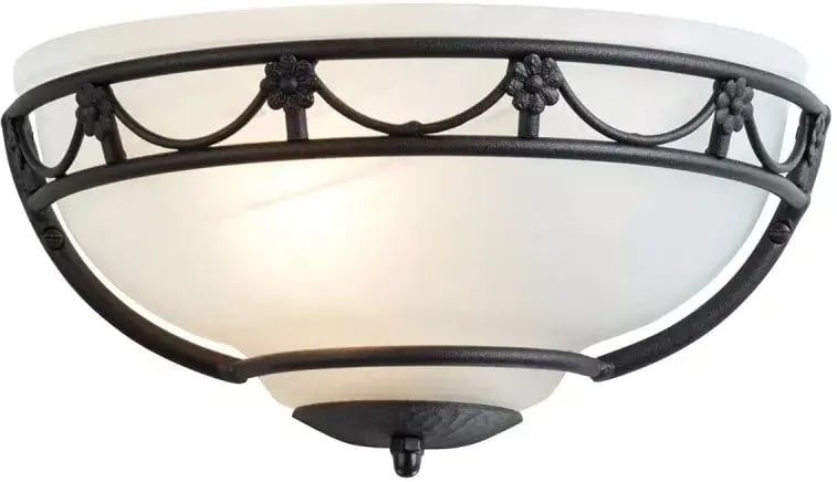 Elstead Lighting Carisbrooke oldalfali lámpa 1x60 W fekete CB-WU-BLACK