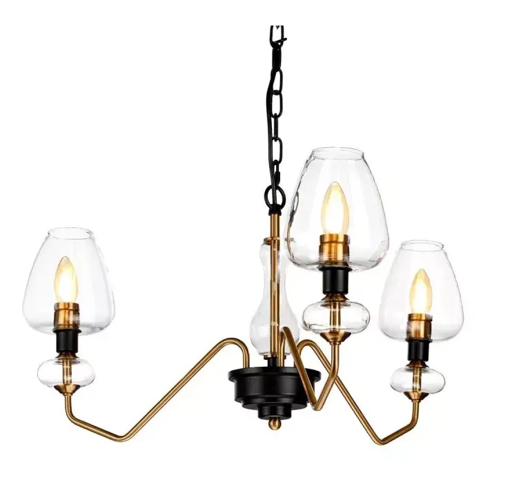 Elstead Lighting Armand függőlámpa 3x40 W fekete-sárgaréz DL-ARMAND3-AB
