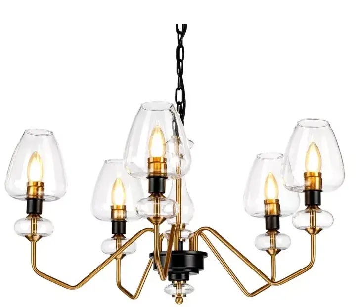 Elstead Lighting Armand függőlámpa 5x40 W fekete-sárgaréz DL-ARMAND5-AB