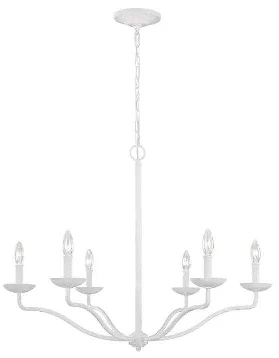 Elstead Lighting Annie függőlámpa 6x40 W fehér FE-ANNIE6-PSW
