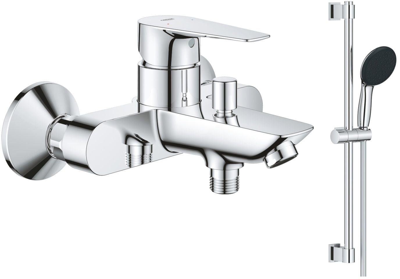 Készlet kád és zuhany csaptelep Grohe Start Edge 24198001, zuhany készlet Grohe Vitalio Start 27942001
