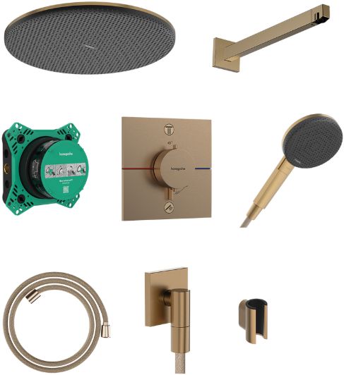 Hansgrohe Raindance Alive S zuhany készlet beépített termosztáttal trópusi zuhany opcióval || 24630140
